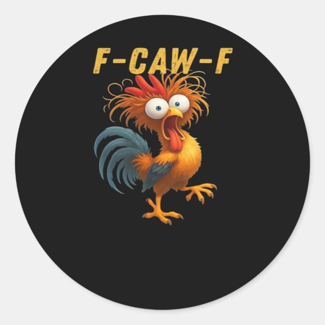 Adesivo Redondo F-Caw-F-Chicken Essential Retro Classic (Frente)