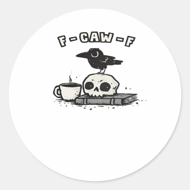 Adesivo Redondo F Caw F Cool Unique Look (Frente)