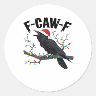 Adesivo Redondo F Caw F Estilo Casual Criativo Essencial