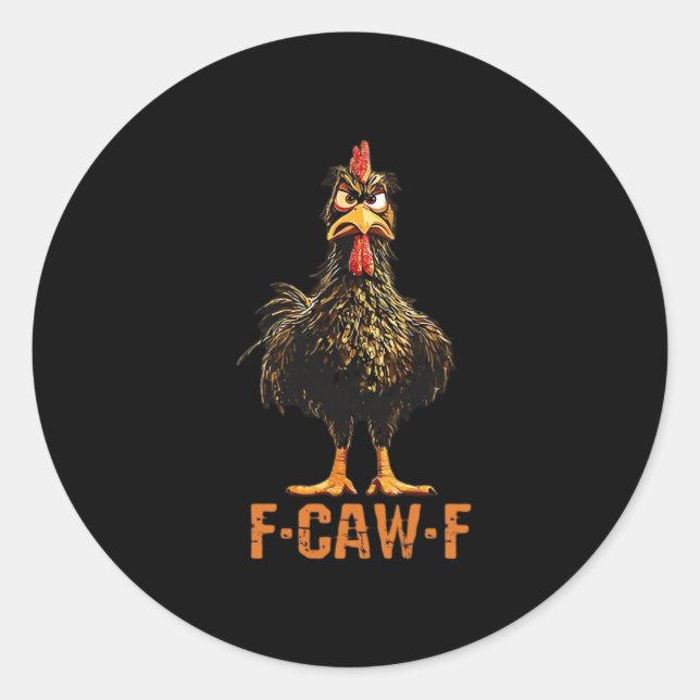 Adesivo Redondo F-Caw-F Simples e Limpo (Frente)