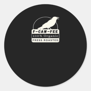 Adesivo Redondo F-Caw-Fee Estilo Orgânico Clássico