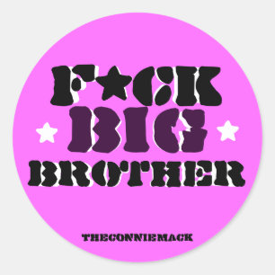 Adesivo Redondo F*ck Big Brother Sticker
