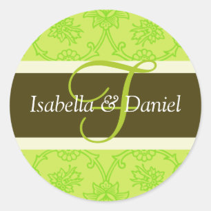 Adesivo Redondo F Monogramas Para Selos De Convite Para Casamento