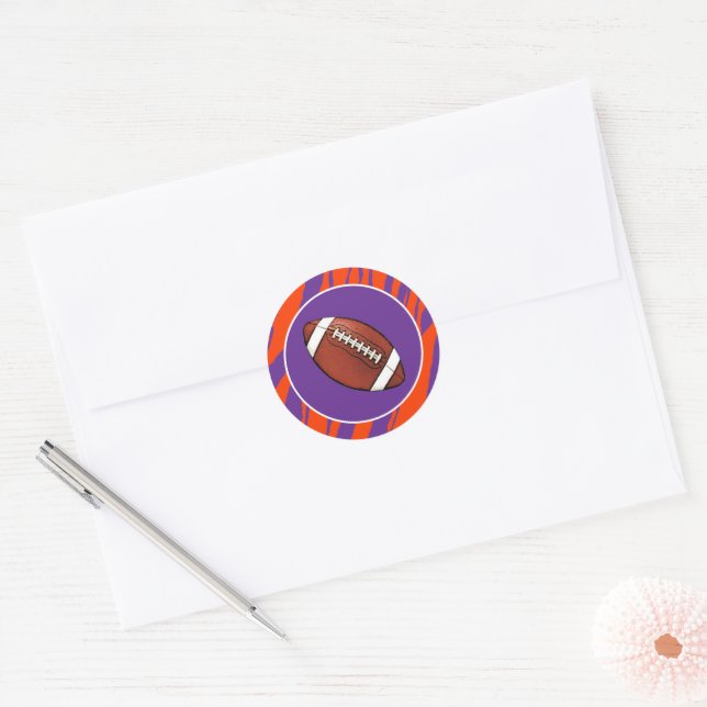 Adesivo Redondo Fã de Clemson Personalizável (Envelope)