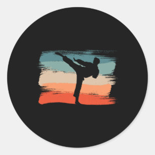 Adesivo Redondo Fã de Karatê Artigo Acessórios de Artes Marciais T