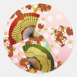 Adesivo Redondo Fã japonês 3