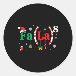 Adesivo Redondo Fa (la)8 Papais noeis de Natal Engraçados Fa La Ma