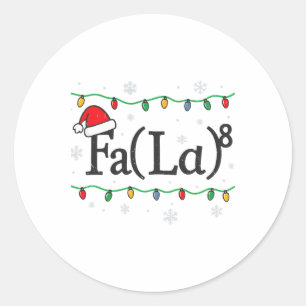 Adesivo Redondo Fa (la) 8 Professor de Matemática Engraçado Natal