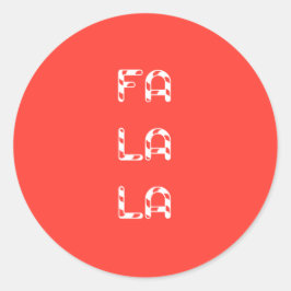 Adesivo Redondo Fa La La christmas