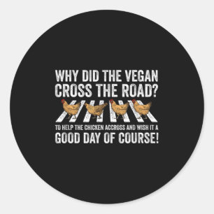 Adesivo Redondo Fábrica Vegetal De Frango Do Dia Mundial Do Vegan