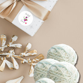 Adesivo Redondo Fabricado À Mão A Partir Do Autocolante