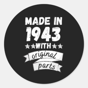 Adesivo Redondo fabricado em 1943 com peças originais,