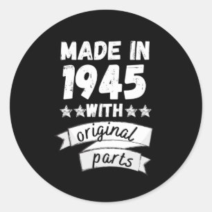 Adesivo Redondo fabricado em 1945 com peças originais,