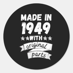 Adesivo Redondo fabricado em 1949 com peças originais,