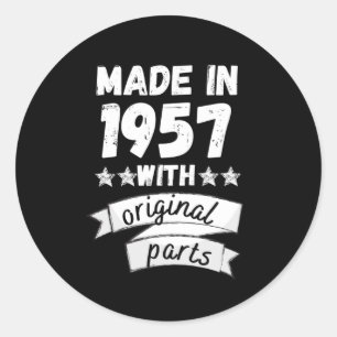 Adesivo Redondo fabricado em 1957 com peças originais,