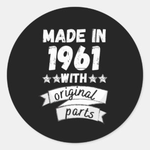 Adesivo Redondo fabricado em 1961 com peças originais,