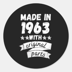Adesivo Redondo fabricado em 1963 com peças originais,
