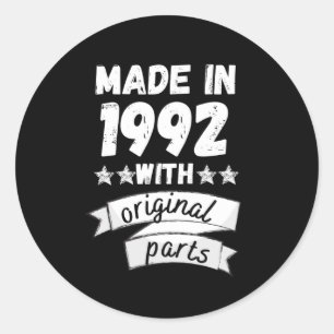 Adesivo Redondo fabricado em 1992 com peças originais,
