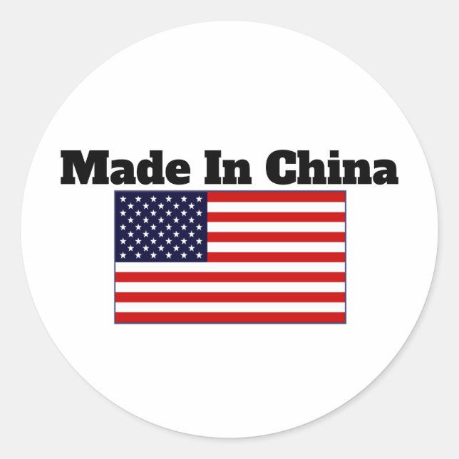 Adesivo Redondo Fabricado na China USA Sticker (Frente)