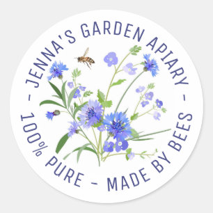 Adesivo Redondo Fabricado Por Abelhas Selvagens