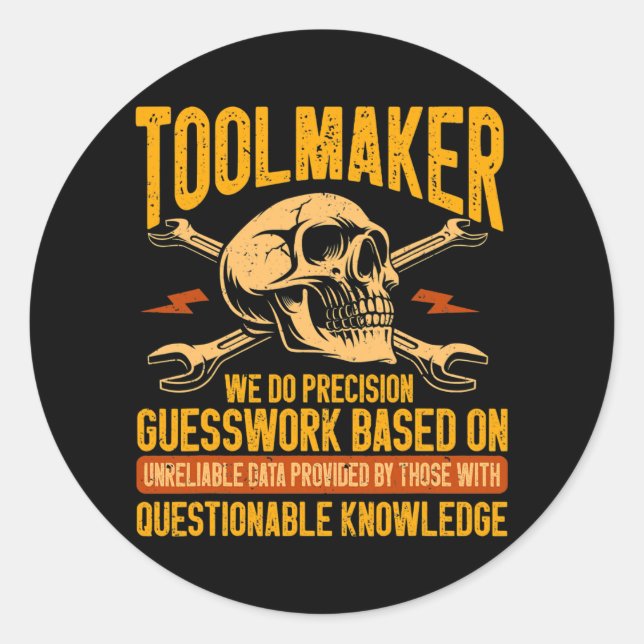 Adesivo Redondo Fabricante de Ferramentas de Convidação de Precisã (Frente)