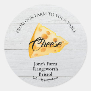 Adesivo Redondo fabricante de queijo marketing produtor de queijo