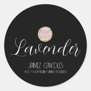 Adesivo Redondo Fabricante de Velas Veganas Simples de Soja Logoti