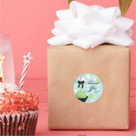 Adesivo Redondo Fábricas De Pop De Bolo Agradecemos A Vocês As Cai