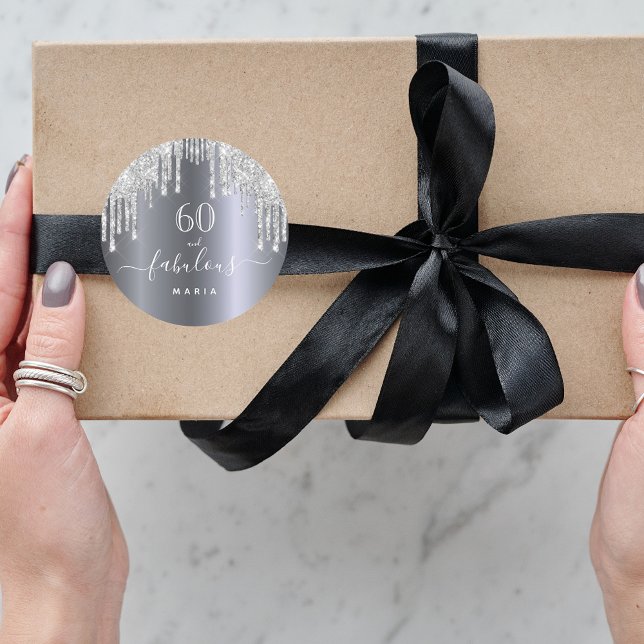 Adesivo Redondo Fabuloso aniversariante de prata (Criador carregado)