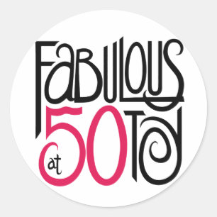 Adesivo Redondo Fabuloso aos 50