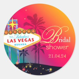 Adesivo Redondo Fabuloso Chá de panela de Las Vegas