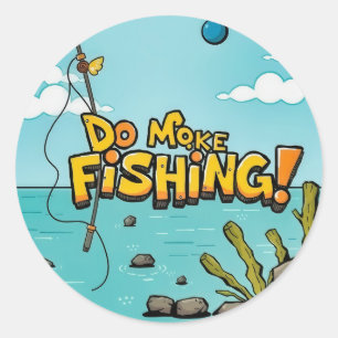 Adesivo Redondo Faça a pesca: abraça a aventura!