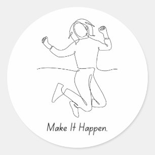 Adesivo Redondo Faça acontecer - Hustle Sticker