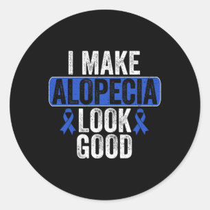 Adesivo Redondo Faça Alopecia Parecer Bom Cabelo Perdendo Fita Azu