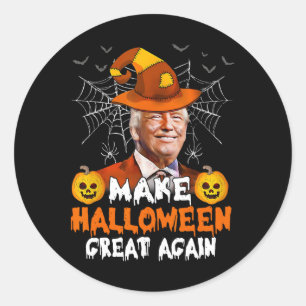 Adesivo Redondo Faça Excelente De Halloween Novamente Engraçado Tr