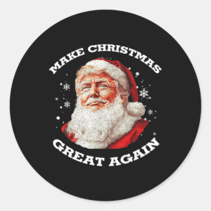 Adesivo Redondo Faça Excelente De Natal Novamente Papais noeis Eng