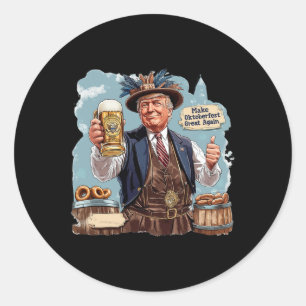 Adesivo Redondo Faça Excelente Novamente Trump Beer Mug