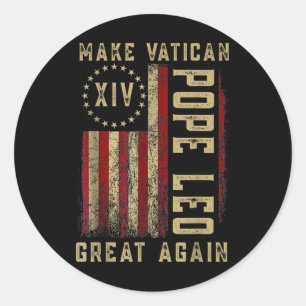 Adesivo Redondo Faça Excelente Vaticano De Novo Camisa, Papa Leo X