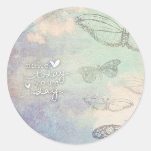 Adesivo Redondo Faça hoje o seu dia