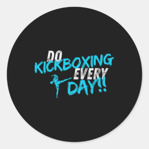 Adesivo Redondo Faça Kickboxing Todos os Dias