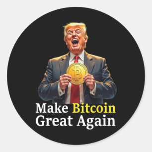 Adesivo Redondo Faça o Excelente Bitmoney novamente Trump Bitmoney