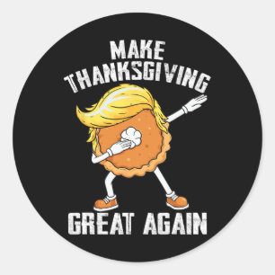Adesivo Redondo Faça o Excelente de Ação de Graças de novo Autumn 