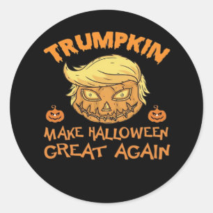 Adesivo Redondo Faça o Excelente de Halloween de novo - Trumpkin