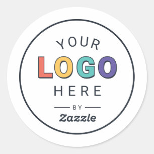 Adesivo Redondo Faça o Upload do Logotipo da Sua Empresa