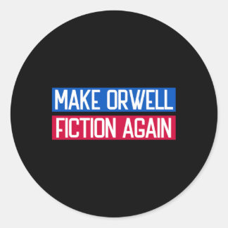 Adesivo Redondo Faça Orwell Fiction Novamente Libertarian Orwellia