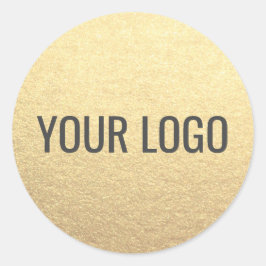 Adesivo Redondo Faça uma Dourada simples e personalizada para seu 
