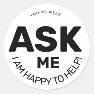 Adesivo Redondo Faça uma pergunta