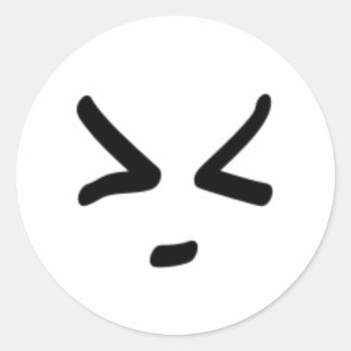 Adesivo Redondo Face Asiática