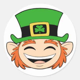 Adesivo Redondo Face Bonita Leprechaun