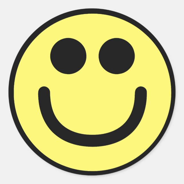 Adesivo Redondo Face Clássica Amarela (Frente)